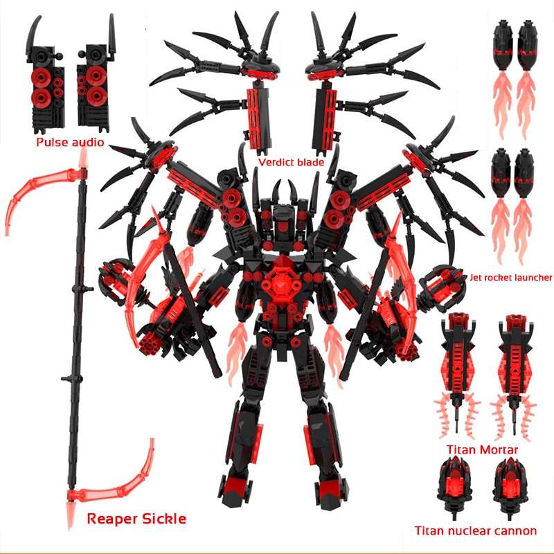 พรีออเดอร์รุ่นล่าสุด Ultimate Audio King skibidi toilet โมเดล MOC titan speakermanTitan camera man ทีวีแมน ของ ตัวต่อ