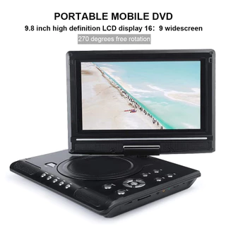 มัลติฟังก์ชั่น 9.8นิ้ว แบบพกพา DVD EVD VCD เครื่องเล่นวิดีโอเพลงอะนาล็อกทีวี AV FM USB SD Card Reader คุณสมบัติ