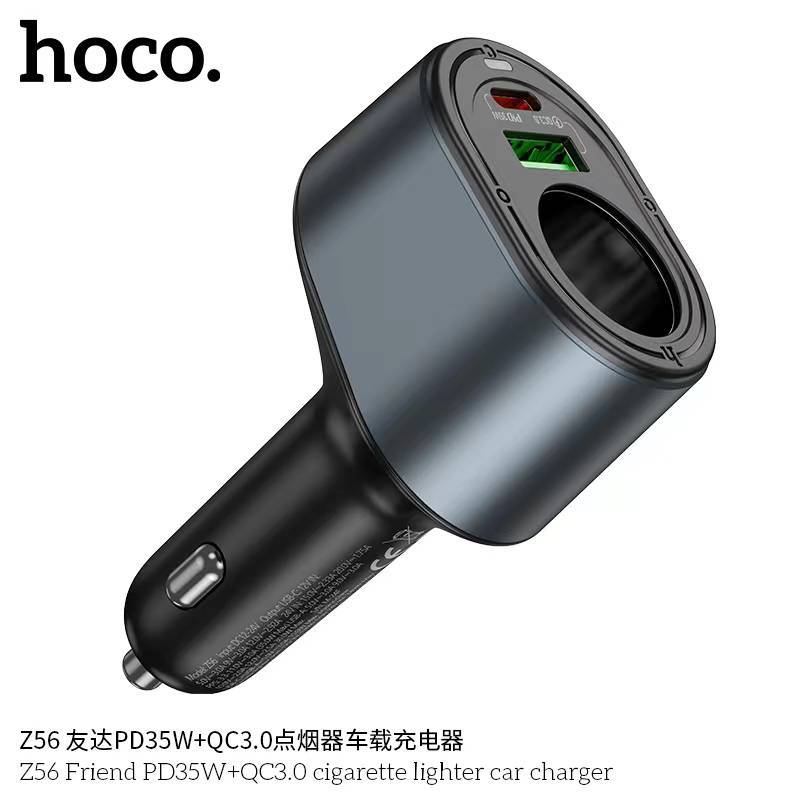 Hoco Z56 หัวชาร์จในรถ ชาร์จเร็ว 240W PD35W+QC3.0 Fast Car Charger ที่ชาจในรถ 1PD 1USB Fast Car Charger - รูปที่ 5