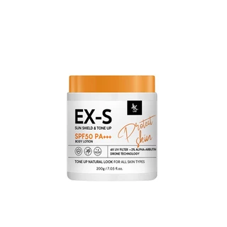 JKxLAB EX-S Ultra Sun Shield Tone Up Body Lotion SPF50 PA+++ 200 g ครีมกันแดดผิวกายพร้อมโทนอัพปรับสีผิว 1 ระดับ