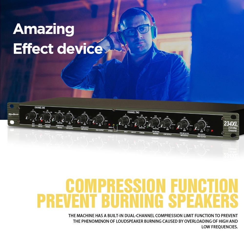 NEW BAXS 223XL/234XL ครอสโอเวอร์ซับวูฟเฟอร์ STAGE Performance Audio อิเล็กทรอนิกส์ KTV แบบสองทาง/สามทางแถบป