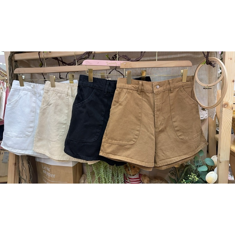 IN001กางเกงยีนส์ขาสั้นสาวอวบ ขาสั้นยีนส์ไซส์ใหญ่รุ่นสีพื้นเอว 34-42