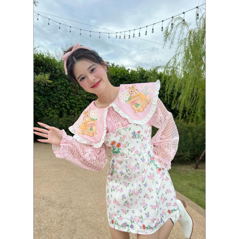 💎พร้อมส่ง💎BLT brand 💕เซ็ต 2 ชิ้น เอี๊ยม น้องกระต่าย