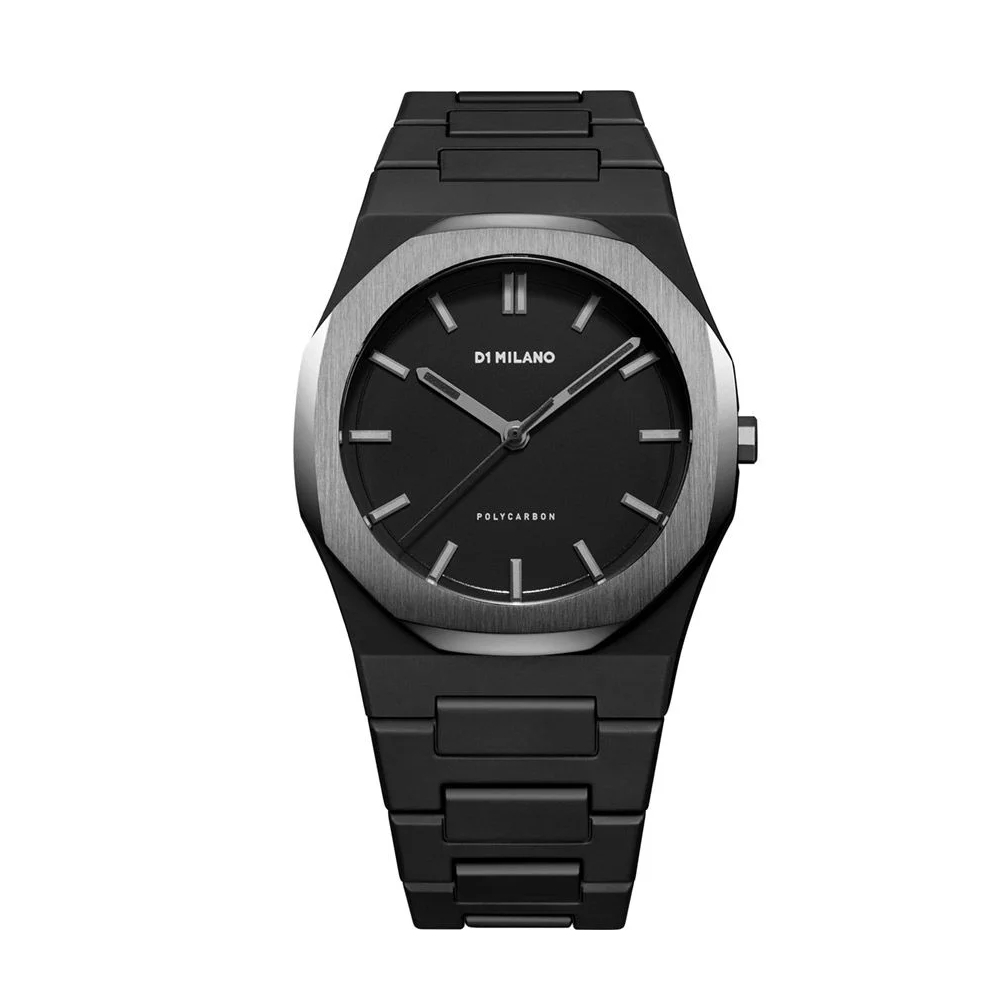 D1 Milano D1-PCBJ13 Space Gray Polycarbonate Men Watch 40.5mm นาฬิกา นาฬิกาข้อมือ นาฬิกาข้อมือผู้ชาย
