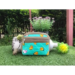[พร้อมส่ง 40 ลาย] 🦋 กระเป๋าสตางค์แฮนด์เมด Handmade 2 ช่องซิป 3 ช่องใช้งาน ใส่บัตร ใส่แบงค์ 1000 พับครึ่งได้ ใส่เหรียญ