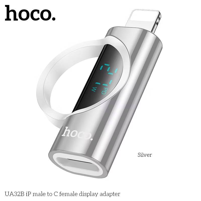 ตัวแปลงสายชาร์จ HOCO UA32B สำหรับ iOS to Type-C 27W รองรับการค้นหาข้อมูลและการชาร์จ - Type C To  Lig