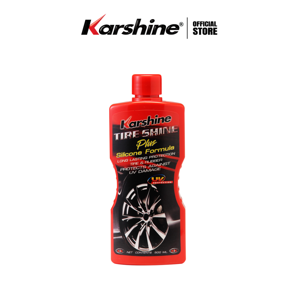 Karshine Tire Shine Plus  เคลือบเงายาง สูตรผสมซิลิโคน น้ำยาบำรุงรักษาและเคลือบเงายาง ขนาด 500 มล.