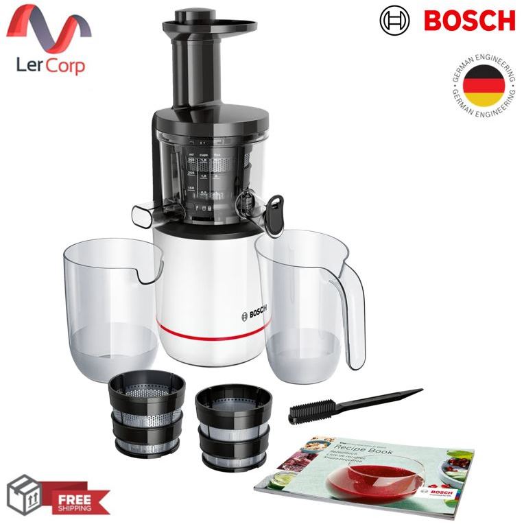 (BOSCH) เครื่องสกัดน้ำผักผลไม้แบบความเร็วรอบต่ำ VitaExtract 150 วัตต์ สีขาว รุ่น MESM500W