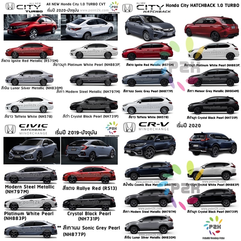 ปากกาแต้มสี ฮอนด้า Honda CITY CIVIC JAZZ CRV HRV ACCORD BRV MOBILIO BRIO AMAZE FREED WRV ราคา ถูกที่สุด ดีลบีเคเค แกลเลอรีภาพที่ 7
