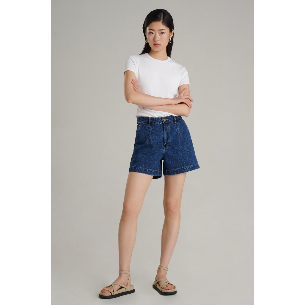 Mc jeans กางเกงยีนส์ขาสั้น ผู้หญิง เอวกลาง MAJZ086