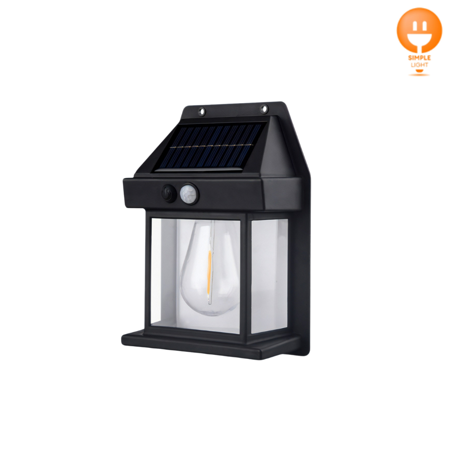 ไฟโซล่าเซลล์ติดผนัง โคมไฟโซล่า หลอดไฟโซล่าเซลล์ 3โหมด เปิด-ปิด อัตโนมัติ solar cell wall light Simple Light