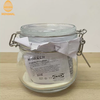 โหลแก้ว โหลดอง มียางกันลมเข้า มีฝาปิด โหลใส่วัตถุดิบ โหลแก้วสุดฮิตจากอีเกีย Glass Jar Korken IKEA
