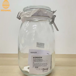 โหลแก้ว โหลดอง มียางกันลมเข้า มีฝาปิด โหลใส่วัตถุดิบ โหลแก้วสุดฮิตจากอีเกีย Glass Jar Korken IKEA