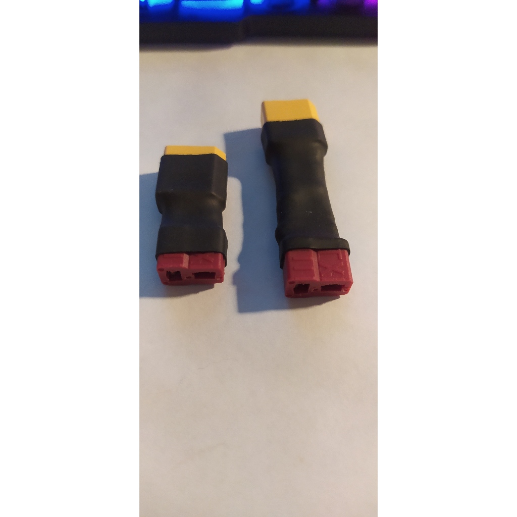 XT60male to T-PlugFemale(Dean) convertor หัวแปลงจาก xt60-ตัวผู้เป็น T ตัวเมีย  ***ส่งจากไทย***
