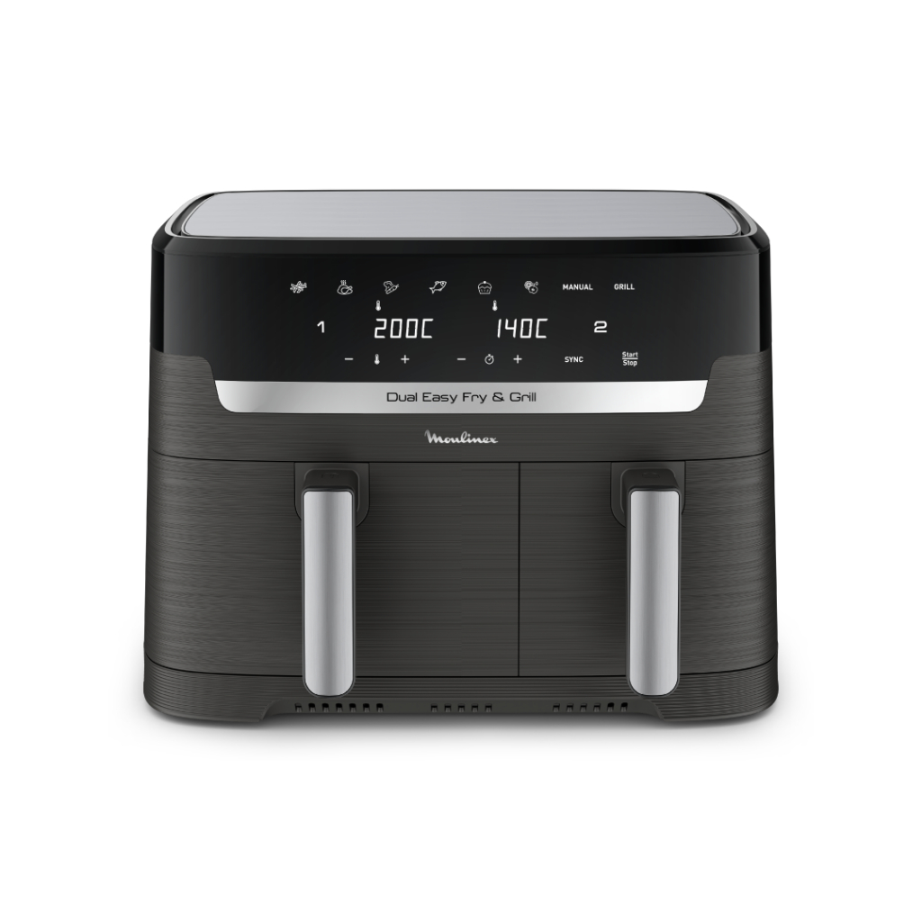 Tefal หม้อทอดไร้น้ำมัน 2 ตะกร้า ทำงานแยกกันอิสระ ขนาด 8.3 ลิตร สูงสุด 2.2 กิโลกรัม รุ่น EY905B40