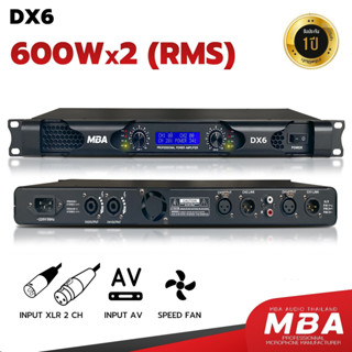 WEMICGLOBALSOUND เพาเวอร์แอมป์ขยายเสียง รุ่น DX-6 กำลังขับสู…