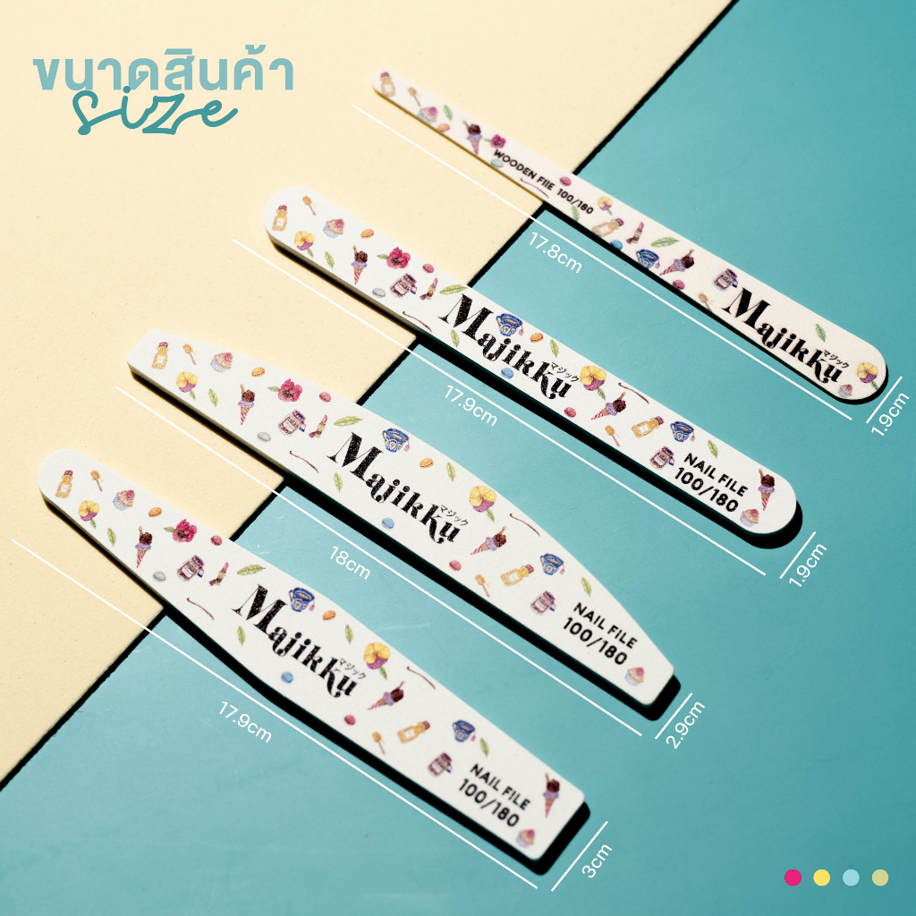 Majikku ตะไบหยาบแบบบาง Nail File 100/180 ตะไบพรีเมียม รูปที่ 4