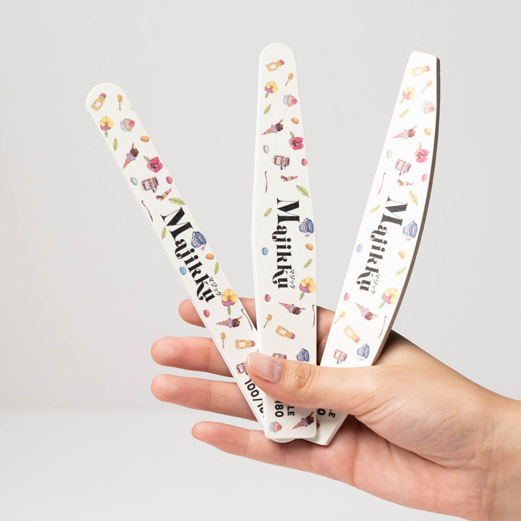 Majikku ตะไบหยาบแบบบาง Nail File 100/180 ตะไบพรีเมียม เข้าซอกเล็บได้ เก็บงานง่ายขึ้น Made in Korea - รูปที่ 4