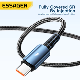 Essager สายเคเบิล USB ถึง Type C 120W 6A ชาร์จเร็ว สายเคเบิล A ถึง C สำหรับ Xiaomi