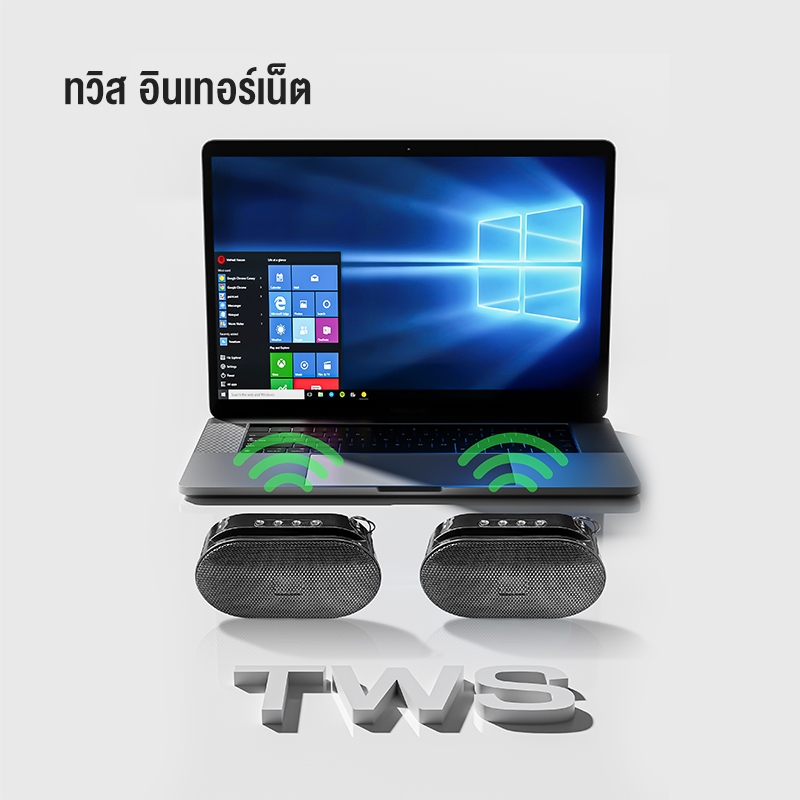 KIVEE เสียงบลูทู ธ แบบพกพา เครื่องเสียงตั้งโต๊ะ บลูทู ธ 5.3 TWS ซีรี่ส์ เบสหนัก รองรับการ์ด TF, ดิสก์ U, บลูทู ธ