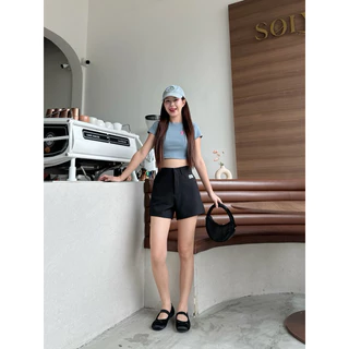 พร้อมส่ง ขาสั้นปักm2m ผ้าออดี้ ผ้าหนา นุ่ม ใส่สบาย🥇⛅️🧸