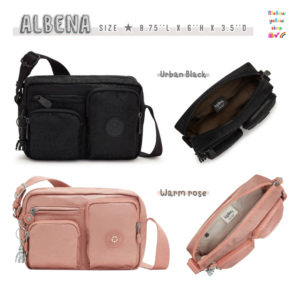 กระเป๋าสะพาย Kipling ALBENA Small Crossbody Bag with Pockets / MYRTE crossbody and shoulder bag