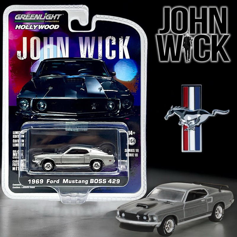 Greenlight | 1969 Ford Mustang BOSS 302 (JOHN WICK) สเกล 1:64 44780