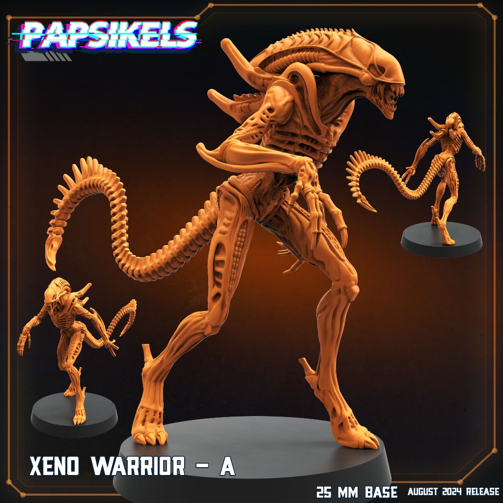 Xeno Warrior [A] - Xeno Wars - Monstrosity Xenomorph / 3D printed miniature PSK