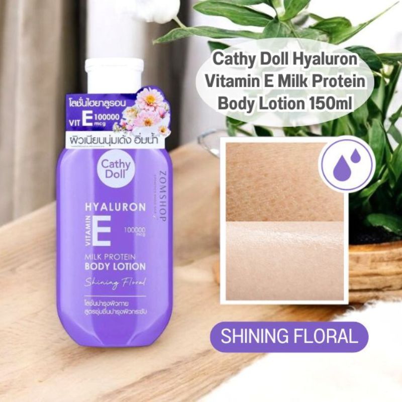 Cathy Doll【ขวดแบน】โลชั่นบำรุงผิวกาย โลชั่นน้ำหอม Hyaluron Vitamin E Milk Protein Body Lotion 150ml