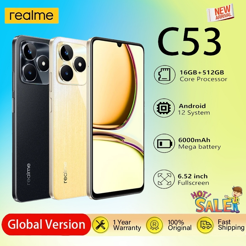 Realme C53 โทรศัพท์มือถือ (8+128GB) Super AMOLED 6.5 นิ้ว | กล้องหลัก 50MP รับประกันศูนย์ 1 ปี 100% SmartPhone COD
