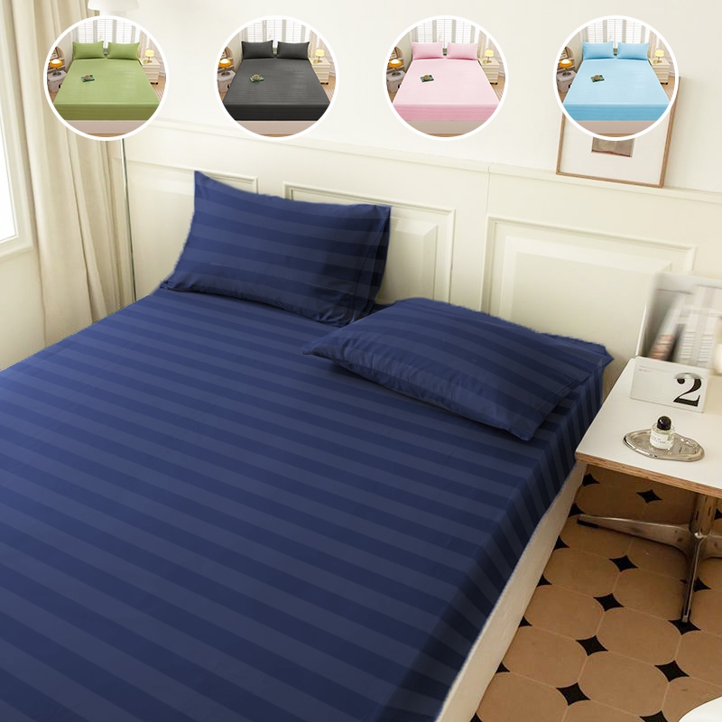 ชุดเครื่องนอน satin satin ผ้าปูที่นอน ผ้าปูเตียง6ฟุต/5ฟุต/3.5ฟุตป้องกันไรฝุ่น