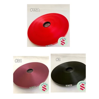 ริบบิ้นพับเหรียญ เนื้อทราย ตรา TW เบอร์ 2 คละ 33 สี 12 มม. 350 หลา เหรียญโปรยทาน พวงมาลัย งานบวช DIY