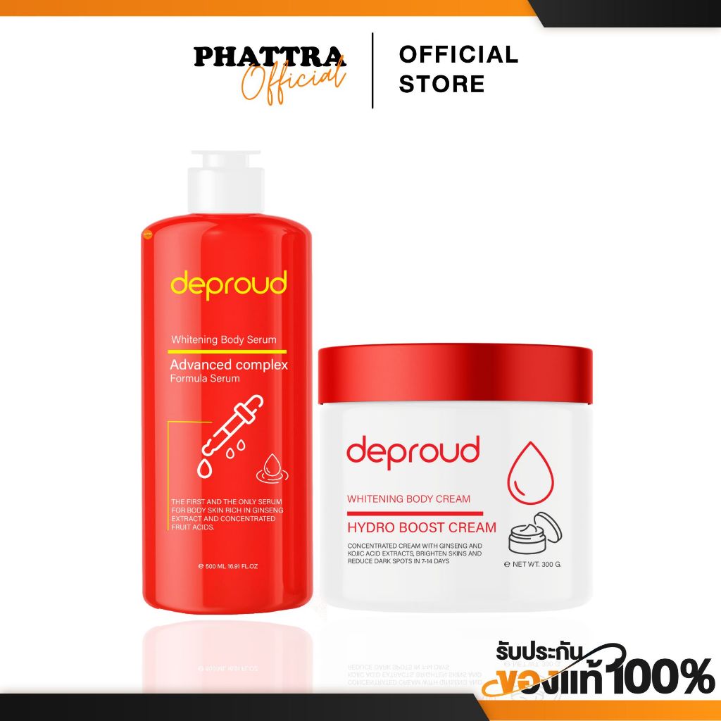 [พร้อมส่ง+ลด50%ในไลฟ์] โสมกรดดีพราวด์ Deproud โสมกรดแดง กรดแดง โสมฝาแดง ขาวไว แบบไม่ต้องฉีด ดำกรรมพันธุ์ ลดรอยแตกลาย