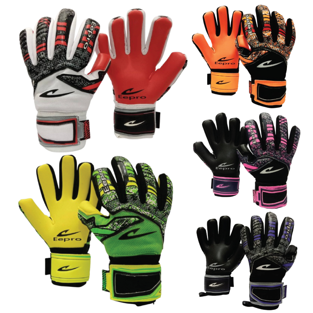 Eepro (อีโปร) ถุงมือผู้รักษาประตู ถุงมือประตู Eepro Goalkeeper Glove มี Finger save 5 นิ้ว ถอดได้ ขน