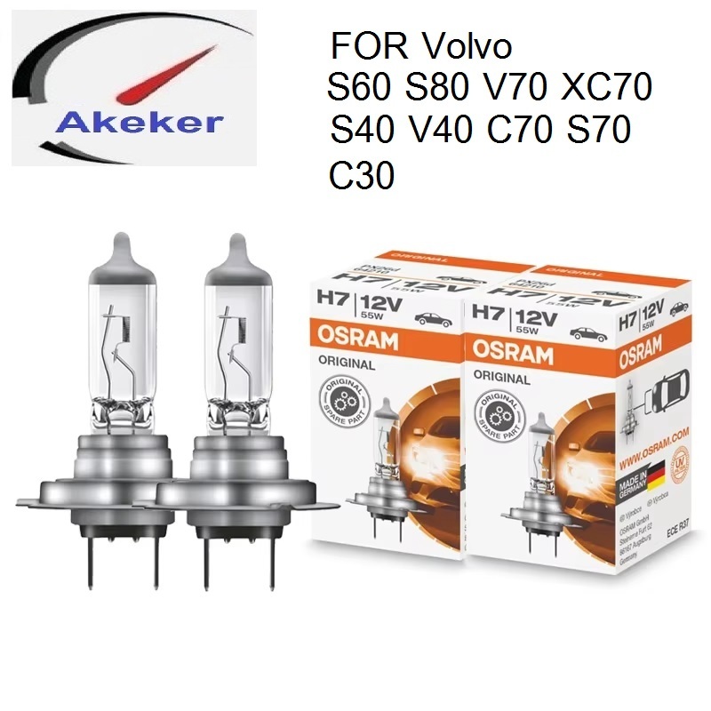 OSRAM 2pcs Original H7 12V 55W PX26d Standard Car Halogen Headlight 3200K High low Beam Lamps 64210G