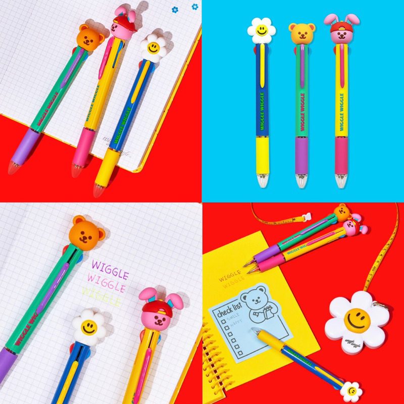 พร้อมส่ง🌈 ปากกา Wiggle Wiggle ของแท้ 100% ปากกา Figure Multi 4 Color Ball Pen ปากกาลูกลื่น เครื่องเขียน 86016