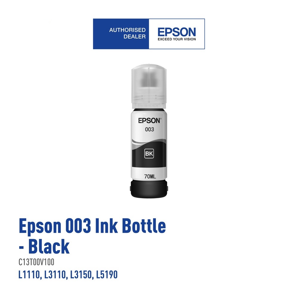 หมึก Epson 003 แท้💯% Epson L3110 / L3150 / L5190/L3210/L3216/L3250/L3256/L5290/L5296