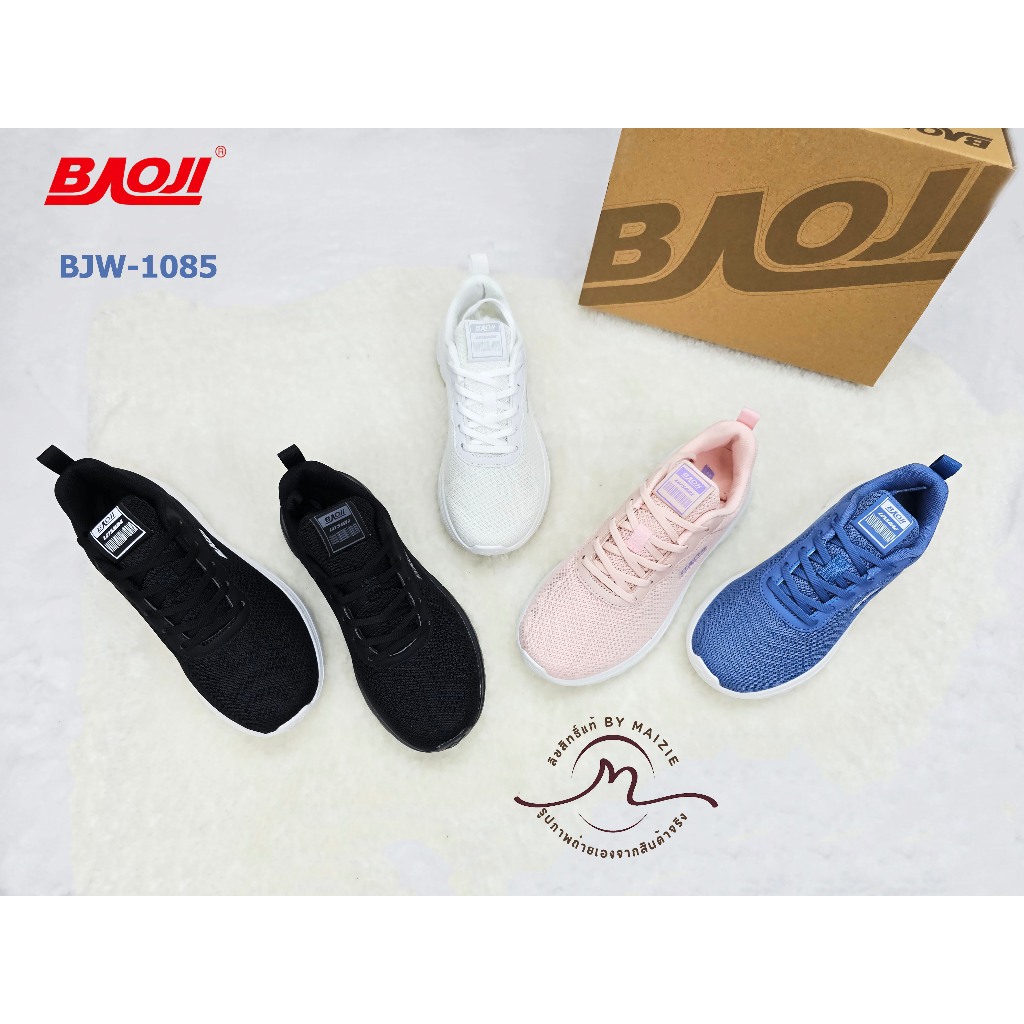**BAOJI (บาโอจิ)** [ลิขสิทธิ์แบรนด์แท้] (BJW-1177) รองเท้าผ้าลำลอง*เทปกาวแปะ* ใส่ยืนนานๆ เดินนานได้ *ผู้หญิง* ส้นสูง 3.5