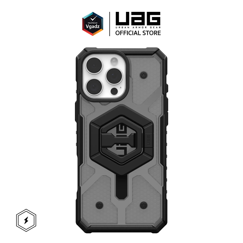 UAG เคสสำหรับ iPhone 16 Pro Max รุ่น Pathfinder Clear Magnetic Bundle - สี Ash/Black Stand