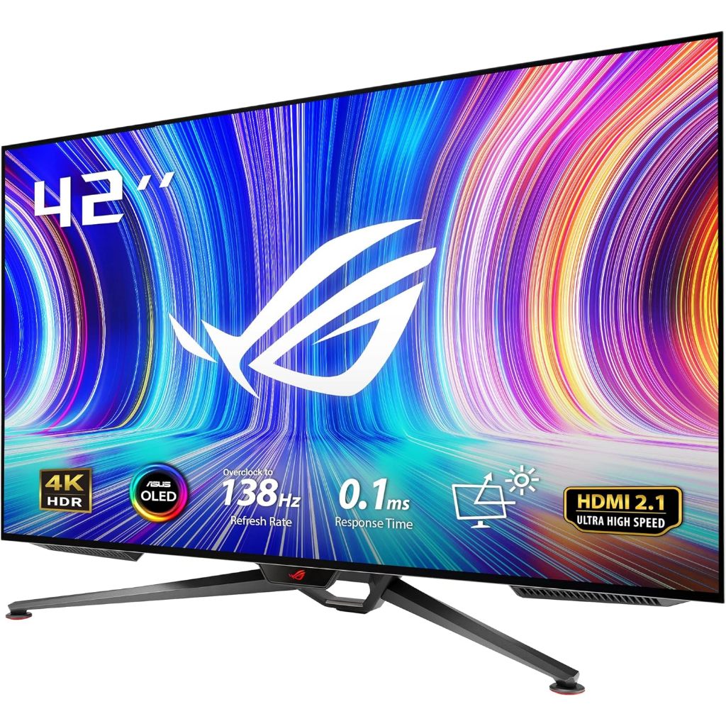 MONITOR (จอมอนิเตอร์) ASUS ROG SWIFT PG42UQ - 41.5 INCH OLED 4K 138Hz G-SYNC COMPATIBLE มือสอง ประกั