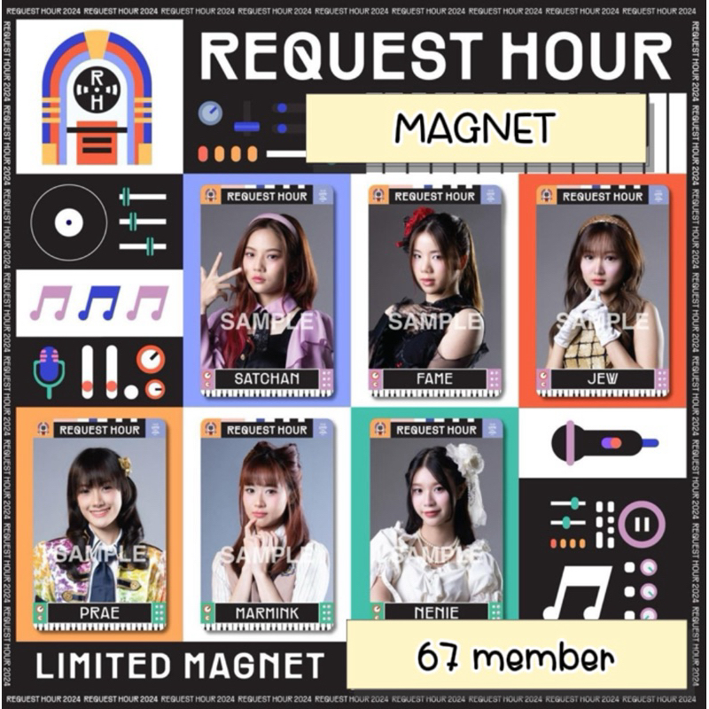 BNK48 CGM48 RequestHour2024 Magnet รุ่น1 รุ่น2 รุ่น3 รุ่น4 รุ่น5 ของ BNK48 และ CGM48 มีเก็บเงินปลายท