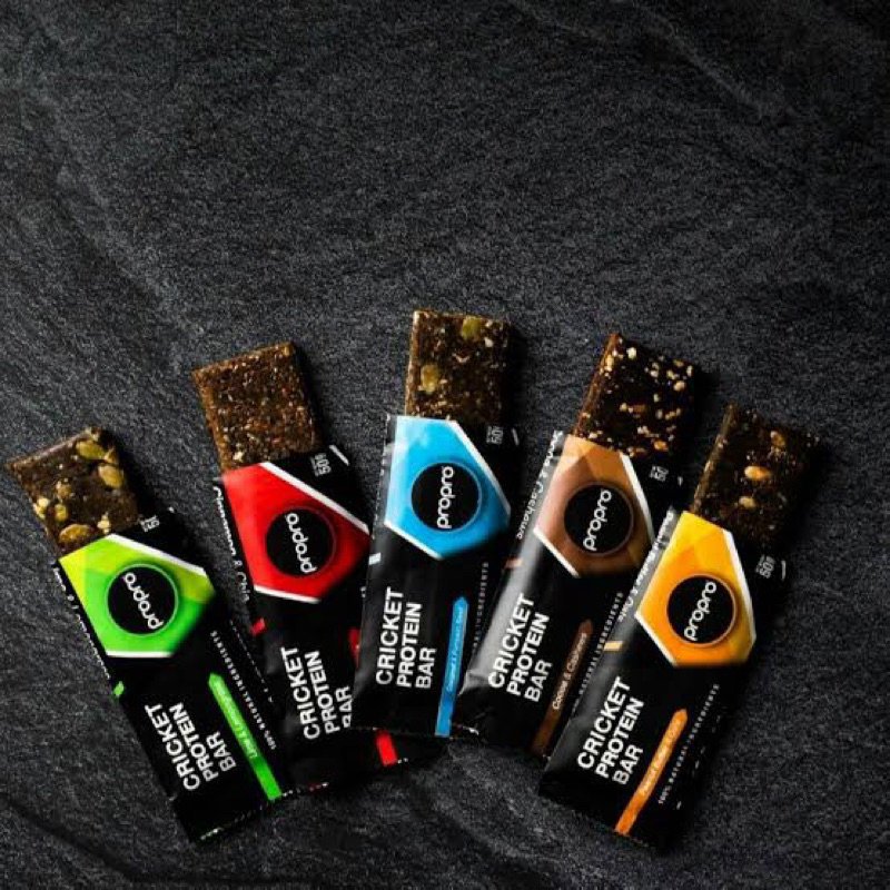 Propro โปรตีนบาร์จากผงติ้งหรีด 50 ก. cricket protein bar รสต่างๆ