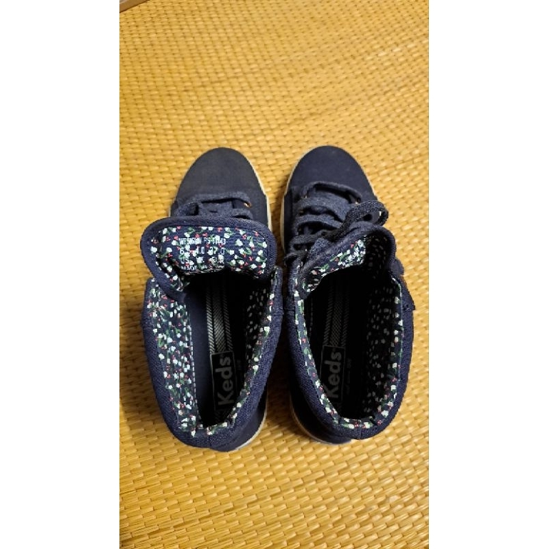 Keds WF53580 ของแท้ รองเท้าผ้าใบ ผู้หญิง สีกรมทรงสูง