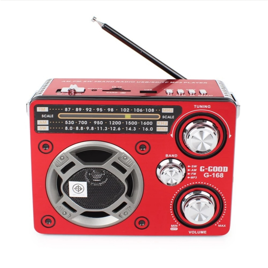 เครื่องเล่นวิทยุ AM/FM/MP3 รุ่น G-168 BT G-GOOD (คละสี)