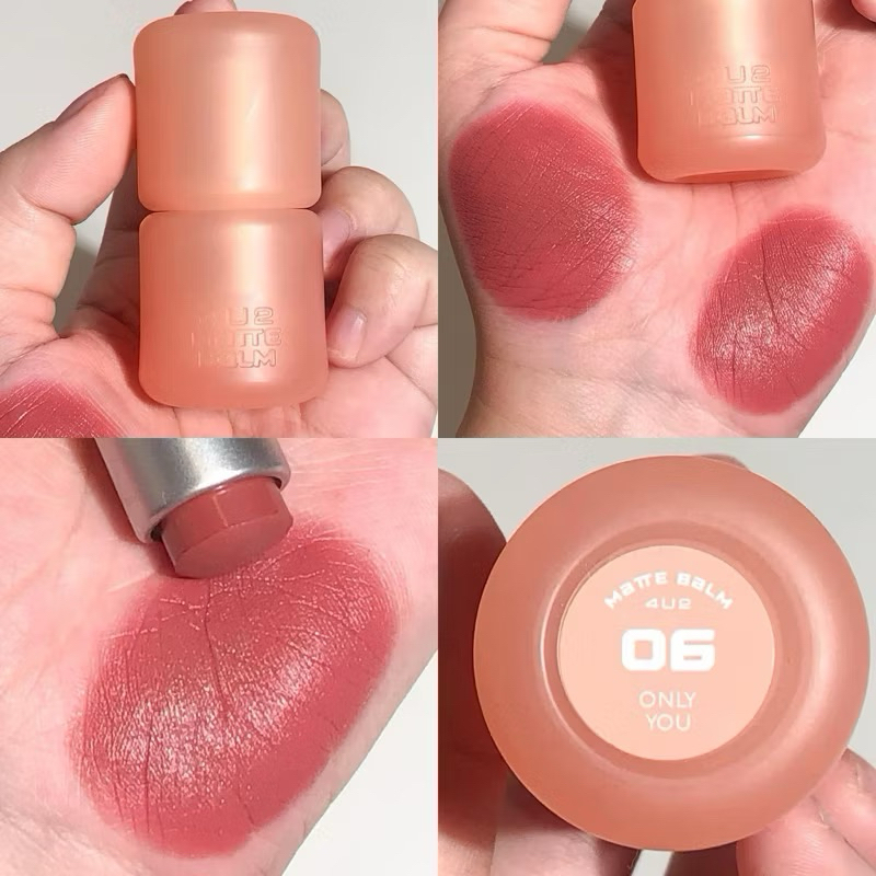 4U2 ออกลิปบาล์มแมทมาใหม่ เนื้อดีมากก เป็นฟีล velvet กำมะหยี่ สีชัด นุ่มฟู กลบสีปากคล้ำมิด ติดทน มีทั้งหมด 14 เฉดสี - รูปที่ 7