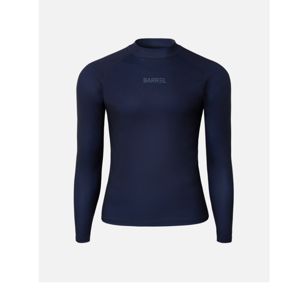 BARREL UNISEX ESSENTIAL STANDARD FIT RASHGUARD- เสื้อรัชการ์ด ชุดว่ายน้ำแขนยาว-3WT003U_U3BLBK