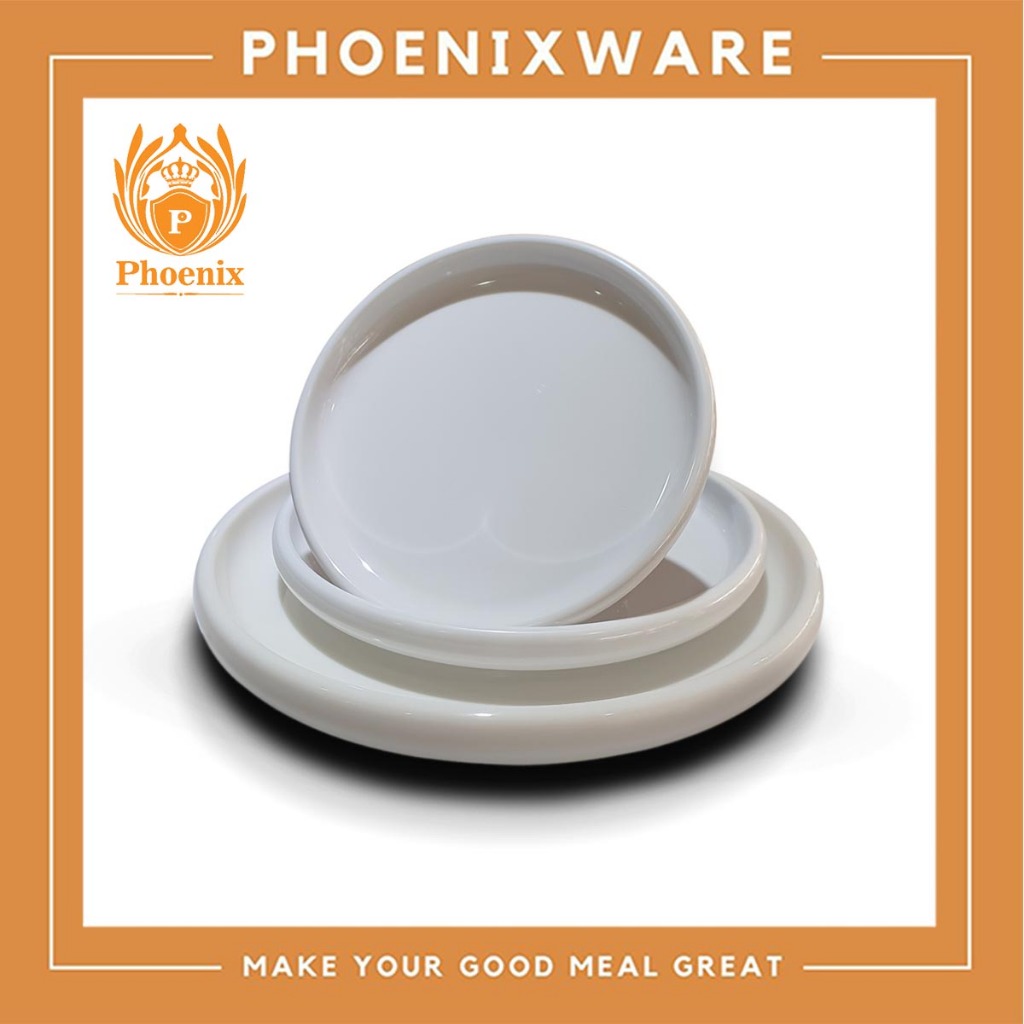 จานกลมหนา 7นิ้ว, 9นิ้ว, 11นิ้ว เมลามีน Phoenix AB190707 AB190709 AB190711