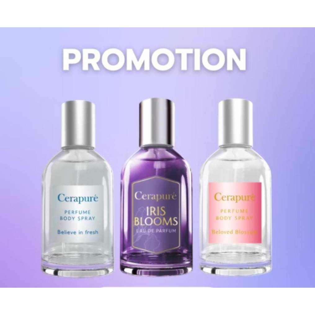(ส่งฟรี) น้ำหอมเซราพิวเร่ Cerapure Perfume body spary กลิ่นหอมสดชื่น ขนาด 50 ML (ของแท้ 100 %)