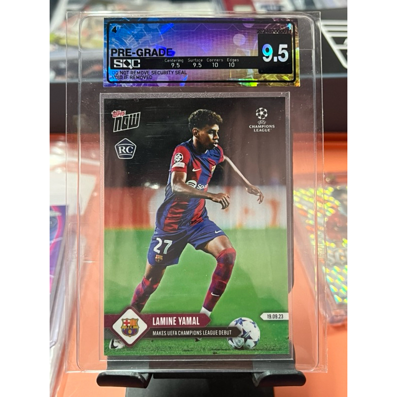 การ์ดฟุตบอล ยามาล Lamine Yamal  Football Card Pre Grade9.5 SQC