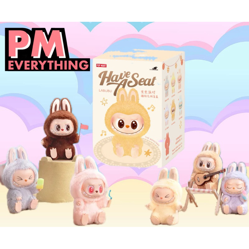 [SALE ] THE MONSTERS - Have a Seat Vinyl Plush Blind Box พวงกุญแจ Labubu V.2